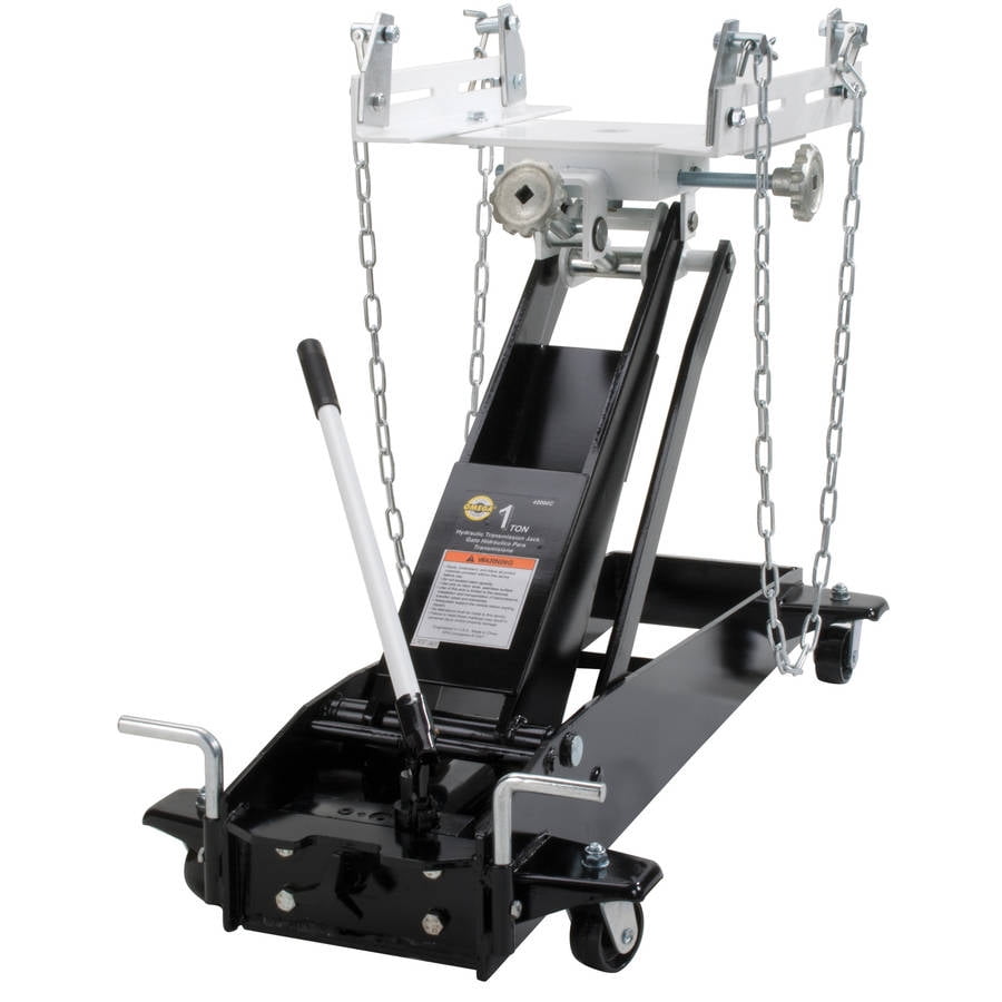Omega 42000C Black Low Profile Transmission Jack, 1 Ton Capacity