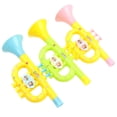 thumbnail image 1 of 3Pcs Simulated Musical Instruments Cartoon Horn Trumpet Toys Kids Children Early Educational Toys (Random Color), 1 of 6