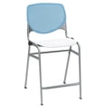 thumbnail image 6 of KFI Studios KOOL Armless Stacking Counter Barstool, White Seat, Sky Blue Back, 6 of 6