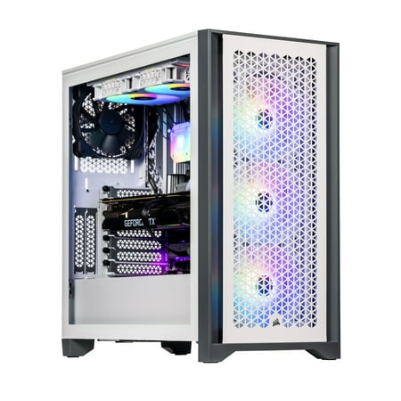 Velztorm White Armix Prebuilt Gaming Desktop PC (AMD Ryzen 9 7900X 12-Core 4.7GHz, GeForce RTX 3060 Ti 8GB, 64GB DDR5, 8TB PCIe SSD, 240mm AIO, 1000W PSU, Killer Wifi 6E, Win10Pro)