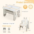 thumbnail image 3 of Costway Kids Drawing Table & Chair Set Graffiti Toddlers Art Activity Table & Chair, 3 of 10