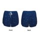 thumbnail image 3 of Balery Sparkling Blue Glitter Pantalones cortos deportivos para mujer con forro y dos bolsillos, elásticos, para entrenamiento, gimnasio, yoga-X-Large, 3 of 7