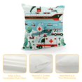 Car Throw Pillow Covers , Fire Truck Pillow Covers for Couch, Cute