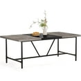 thumbnail image 6 of Tribesigns 70.8 x 35.4 inch Large Dining Table for 6-8, Industrial Rustic Kitchen Dining Room Table, Rectangle Breakfast Dinner Table with Tube Metal Frame for Kitchen, Living room, Grey, 6 of 7