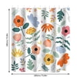 thumbnail image 3 of Bathroom Shower Curtain Abstract Flower Pattern Polyester Cloth Door Curtain for Bathroom Partition, 3 of 6