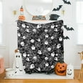 thumbnail image 6 of Halloween Pumpkin Gost Fall Flannel Fleece Throw Blanket 50"x60", 6 of 6
