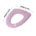 thumbnail image 5 of Toilet Cushion Seat Household Seasons Toilet Seat Thickened With Handle Winter Toilet Ring Washable Sets Wear Knitted Toilet Seat, 5 of 9