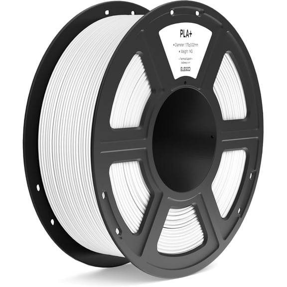 PLA Filament 1.75mm White 1KG, High Toughness PLA Plus 3D Printer Filament Dimensional Accuracy /- 0.02mm, 1kg Spool(2.2lbs) Fits for Most FDM 3D Printers