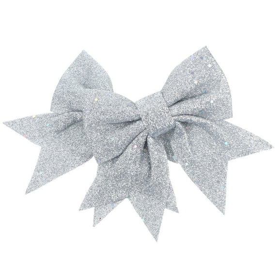 2 Pcs Glitter Bow Bows Christmas Tree Decoration Pendant