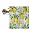 thumbnail image 5 of Summer Lemon Kitchen Valances for Windows 42x12 Inch Kitchen Curtains Valances Rod Pocket Yellow Fruit Farm Vintage White Wood Grain Bathroom Window Valances for Window Treatment Decor, 5 of 6