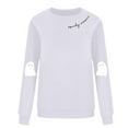 thumbnail image 5 of LHVUOA Halloween Shirts for Women Spooky Season Long Sleeve Crewneck Shirts Cute Ghost Halloween Sweaters, 5 of 5