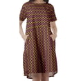 thumbnail image 3 of Moomaya Printed Tunic Dresses Women A-Line Short Sleeve Casual Shift Dress, 3 of 6