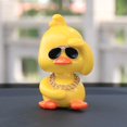 thumbnail image 1 of Adornos de coche de juguete de pato amarillo bonito, decoraciones para salpicadero de coche de pato fresco, muñeco que sacude la cabeza ER, 1 of 2