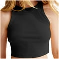 thumbnail image 2 of ZyeKqe Tank Tops for Women Sleeveless Shirts Crewneck Ribbed Knit Going out Crop Tops Slim Fitted Basic Tees, 2 of 6