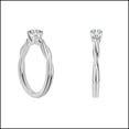 thumbnail image 4 of ALLORYA 0.25 Carat Round Lab Grown White Diamond Solitaire Intertwined Strands Engagement Ring for Women in 14K Solid White Gold, Size 8, 4 of 6