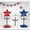 002 Multicolor, variant on NIUBWJL 3 Pieces 4th of July Table Decor, Patriotic Wooden Centerpiece Rustic Standing Star Wooden Tabletop Sign Red White and Blue Standing Decorations for Memorial Day Holiday (Liberty Style)