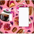 thumbnail image 2 of Metal Light Switch Wall Plate Outlet Cover (Coffee Mocha Candy Bean Toffee Swirl Cupcake Coffee Maker Pink Purple Hearts - Single Toggle Single Rocker), 2 of 2