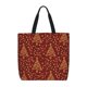 thumbnail image 1 of Disketp Christmas Tree On A Red Background Bolsa Tote de Lona para Mujer, Bolso de Hombro y Cruzado con Cierre de Cremallera, 1 of 7