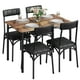 thumbnail image 5 of Juego de Comedor Rectangular de 5 Piezas - Mesa Alta y 4 Sillas Tapizadas - Estructura de Acero y MDF - Ideal para Cocinas, Comedores o Espacios Pequeños - Fácil Montaje, 5 of 8