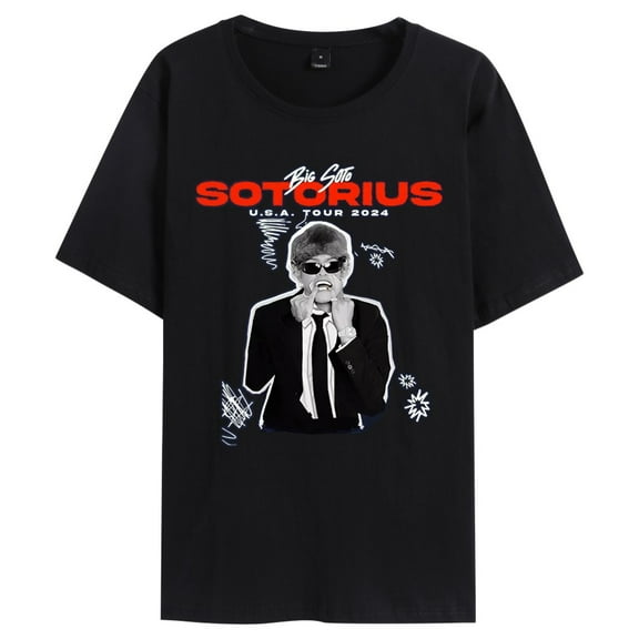 Fosskos Big Soto T-shirt Sotorius U.S.A Tour 2024 Merch Women Men Casual Fashion Album Short Sleeve Tee