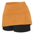 thumbnail image 5 of ZACPNCV Girl's Skorts Tummy Control Skorts Dressy Casual High Waist Athletic Shorts Skirts Orange 10-11 Years, 5 of 7