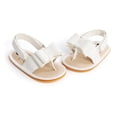 thumbnail image 6 of Ohufall Baby Sandals Baby Boys Girls Bow Sandals Soft Non-Slip Rubber Sole Summer Flat Walking Shoes Clearance, 6 of 8