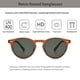thumbnail image 3 of Gafas de sol retro redondas hnbliv con protección UV400 marrón, 3 of 3