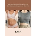 thumbnail image 5 of LWP Womens No Underwire V Neck Wavy Bra Wireless Support Push up Bra Full Coverage Bralette Seamless Everyday Bra, 5 of 8