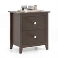 thumbnail image 1 of Gymax Modern Nightstand w/ Storage 2 Drawers & Support Legs for Bedroom White, 1 of 10