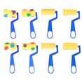 thumbnail image 1 of Blue Sponge Drawing Roller for Kids Art Lessons with Multi Size Patches for Creative Pattern Painting 8 Pieces, 1 of 8