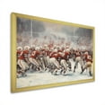 thumbnail image 2 of Designart "Blue Sporting Football Game in Action" Sports Framed Wall Art Decor - Modern Farmhouse Red Sport Football Entryway Framed Wall Art Print, 2 of 6