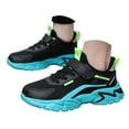 thumbnail image 3 of newwalpole Shoes for Boys Strap Casual Walking Athletic Running Shoes Black for Size 2.5, 3 of 9