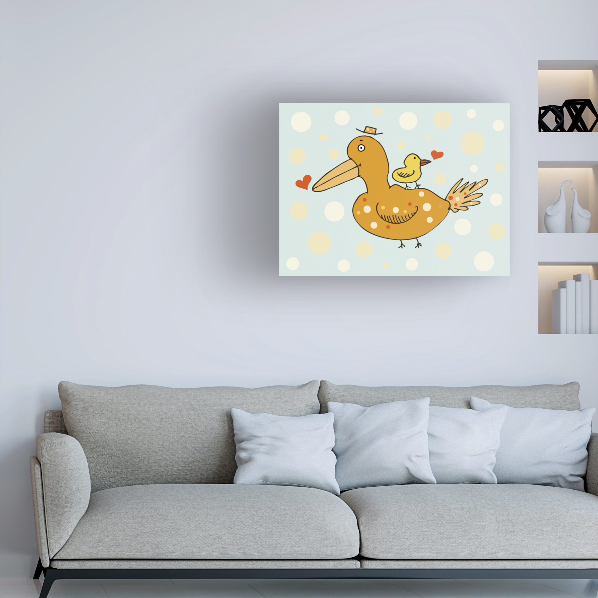 Trademark Fine Art "Bird and Baby" Canvas Art by Carla Martell
