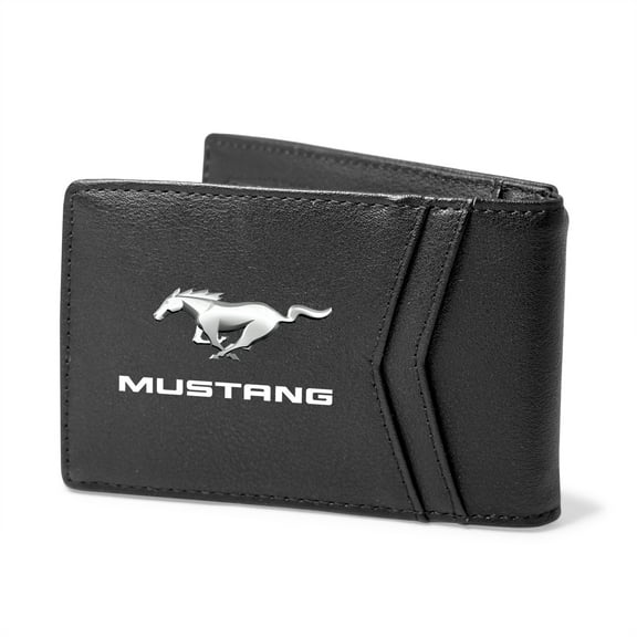 Ford Mustang Black PU Leather Slim RFID Resistant Bi-fold Men Wallet