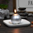 thumbnail image 4 of Zest Candle 12-Piece Ball Candles, 2-Inch, Metallic Silver, 4 of 6
