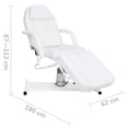 thumbnail image 4 of vidaXL Table de Massage Blanche 180x62x(87-112) cm, 4 of 5