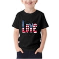 thumbnail image 2 of BRGZLK American Flag Tshirt for Boys Girls 4Th of July USA Flag Loose Crew Neck Short Sleeve Independence Day Basic Tees Tops Summer Casual Shirts for 2026 Black 3-4 Years, 2 of 5