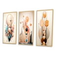 thumbnail image 3 of Designart "Nouveau Abstract Geometric Elegance II" Modern Geometric Framed Wall Art Set Of 3 - Beige Abstract Frame Canvas Set For Living Room Decor, 3 of 6