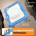 thumbnail image 5 of for iPad Pro 11 inch Case (M4 2024/M5 2025), 360 Rotating Shockproof Cover with Stand, Handle, Shoulder Strap, Cream Navy, 5 of 7