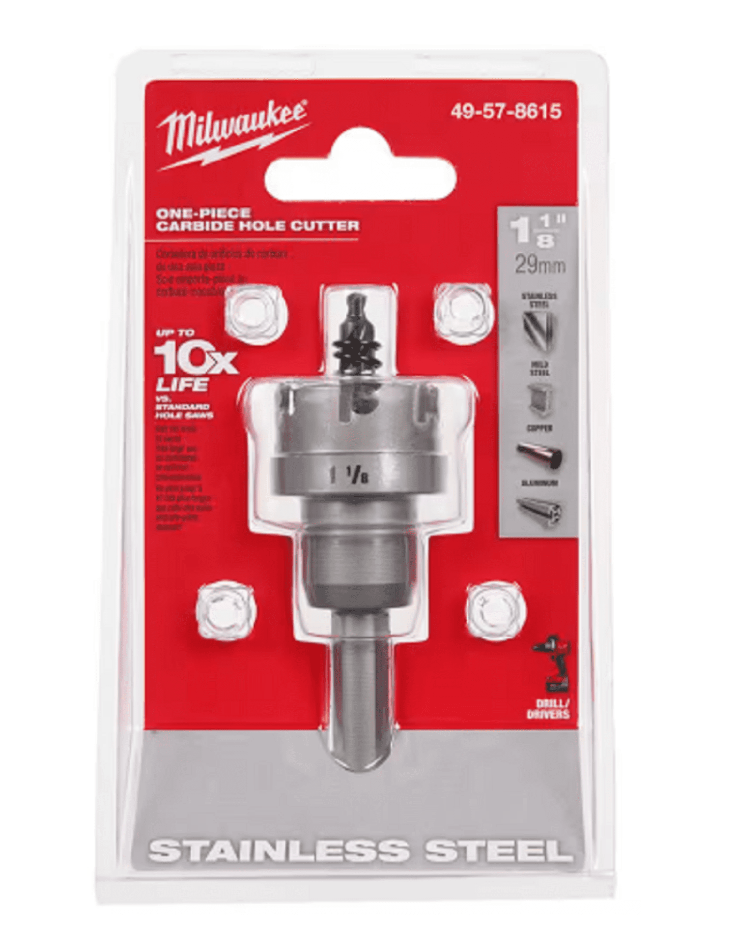 Milwaukee Tool 1-1/8" One-Piece Carbide Hole Cutter