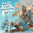 thumbnail image 5 of Blue Wooden Christmas Table Decorations, 4-Piece Set, Coastal Style with Shells, Desktop Display,Vsgery, 5 of 9