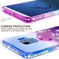 thumbnail image 5 of SOGA Rhinestone Glitter Bling Liquid Floating Cute Phone Case Compatible for Samsung Galaxy S9 Plus Case with Embedded Metal Ring for Magnetic Car Mounts and Lanyard Diamond Bumper - Blue on Purple, 5 of 5