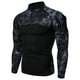 thumbnail image 2 of Hombres Fitness al aire libre Camuflaje Manga larga Cremallera Bolsillo Elástico Camiseta Tops Pompotops oipoqjl7581, 2 of 4
