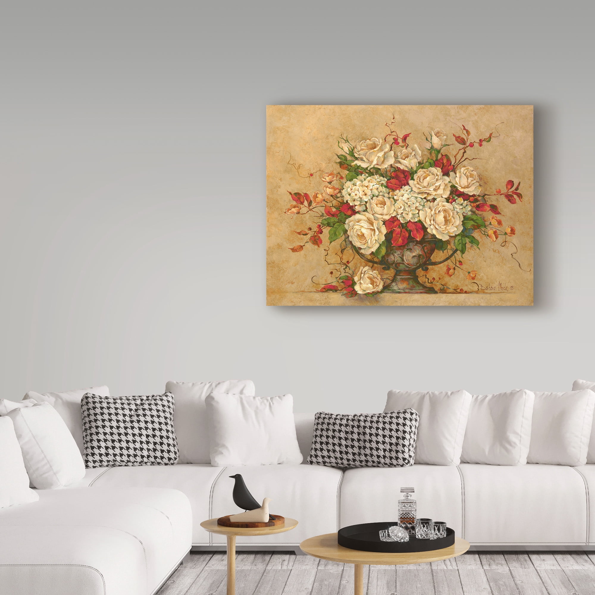 Trademark Fine Art ' Autumn Rose Urn' Canvas Art by Barbara Mock