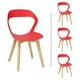 thumbnail image 1 of Set Sillas Mundo In Moura 4 Sillas para Comedor Sala Moderna Rojo, 1 of 8