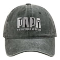 thumbnail image 3 of PAPA Father's Day Baseball Cap, Pigment-Dyed Washed Cotton Dad Hat with Embroidered Design, Adjustable Snapback Vintage Style Cap for Outdoor Activities and Casual Gift, 3 of 7