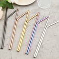 thumbnail image 5 of Colorful Reusable Drinking Straw Metal Straws 304 Stainless Steel Straws Set with Brush Bar Cocktail Straw for Glasses Drinkware, 5 of 10