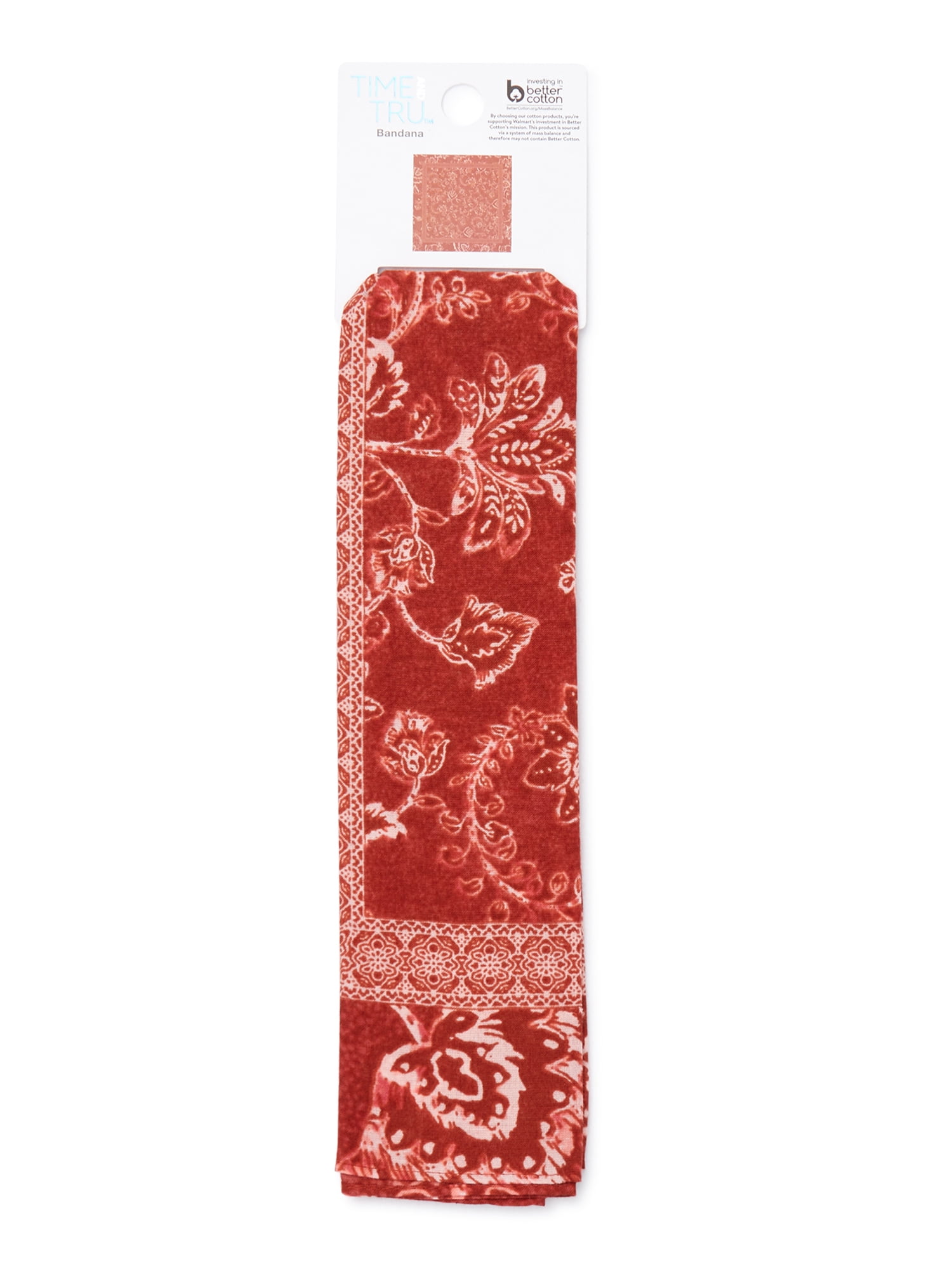 (2 pack) Time and Tru Women's Floral Bandana Burnt Orange