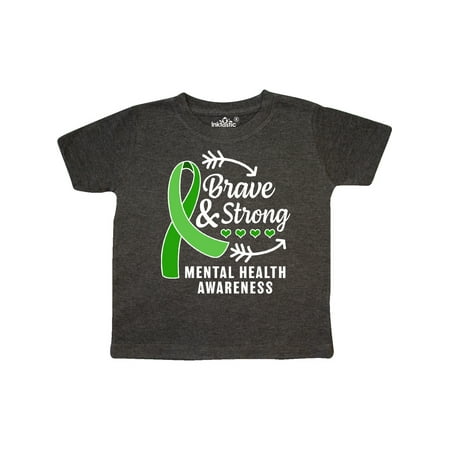 

Inktastic Mental Health Awareness Brave and Strong with Arrows Gift Toddler Boy or Toddler Girl T-Shirt