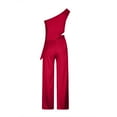 thumbnail image 5 of 2 Piece Sets for Women Casual Linen Two Piece Set Women Clothing Set Female Round Neck Sleeveless Tops Pants Sets Cargo Pant Style S_259 Women's Tracksuits Wine L, 5 of 6